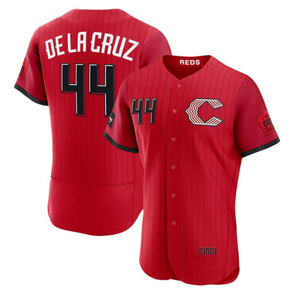 Cincinnati Reds #44 Elly De La Cruz Red MIKSHPS 2026 City Connect Authentic Sponsor Patch Jersey