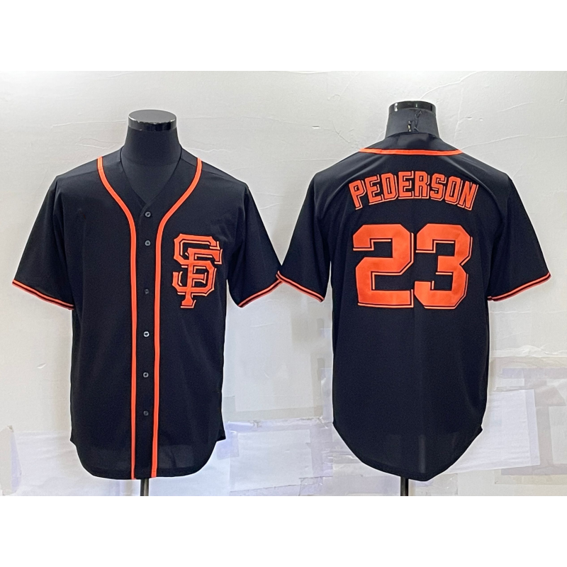 San Francisco Giants #23 Joc Pederson Black MIKSHPS Alternate Jersey