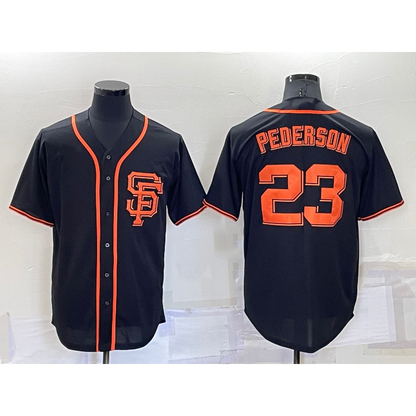 San Francisco Giants #23 Joc Pederson Black MIKSHPS Alternate Jersey