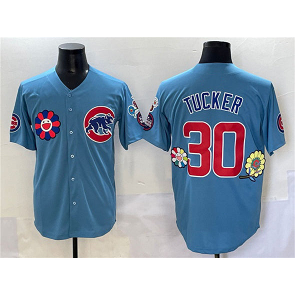 Chicago Cubs #30 Kyle Tucker Blue MIKSHPS 2025 Tokyo Series 2nd Alternate Limited Stitched Jersey