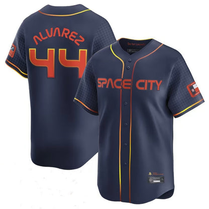 Houston Astros #44 Yordan Alvarez Player Navy MIKSHPS City Connect Limited Home Game Stitched Jerseys