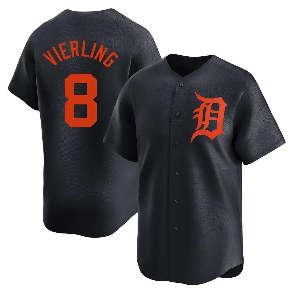 Detroit Tigers #8 Matt Vierling Player Navy MIKSHPS Home Limited Stitched Jerseys