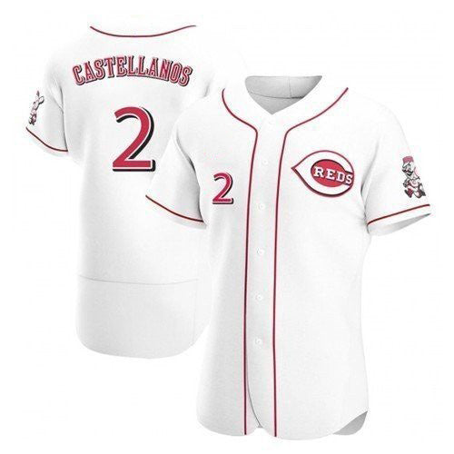 Cincinnati Reds #2 Nick Castellanos White MIKSHPS 2021 Home Player Jersey