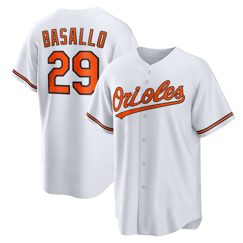 Baltimore Orioles #29 Samuel Basallo White MIKSHPS Replica Player Jersey