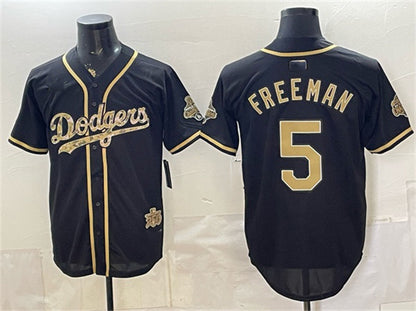 Los Angeles Dodgers #5 Freddie Freeman Black MIKSHPS Military Appreciation Game Day Stitched Jersey