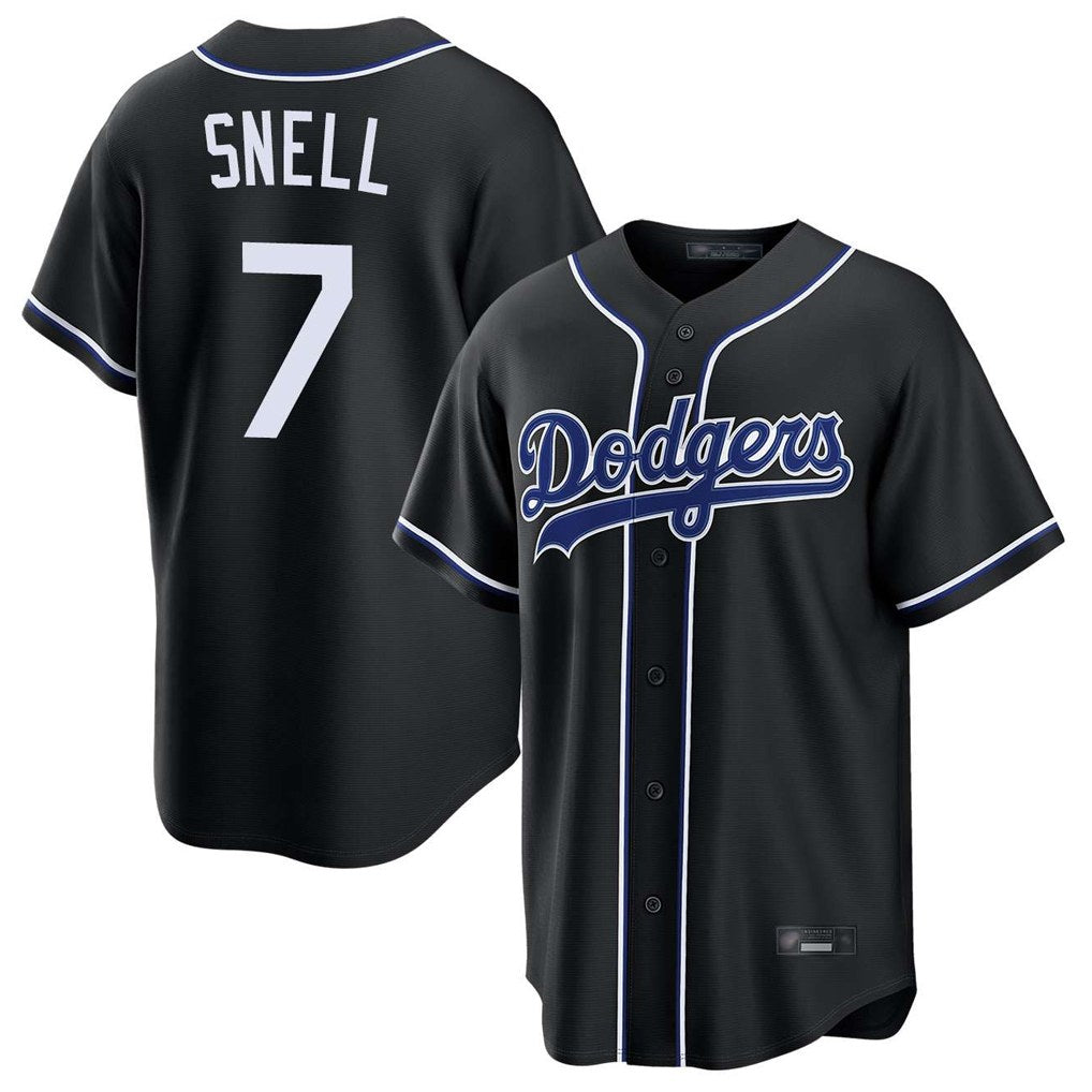 Los Angeles Dodgers #7 Blake Snell Player Black MIKSHPS Carbon Limited Home Stitched Jerseys