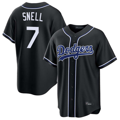 Los Angeles Dodgers #7 Blake Snell Player Black MIKSHPS Carbon Limited Home Stitched Jerseys