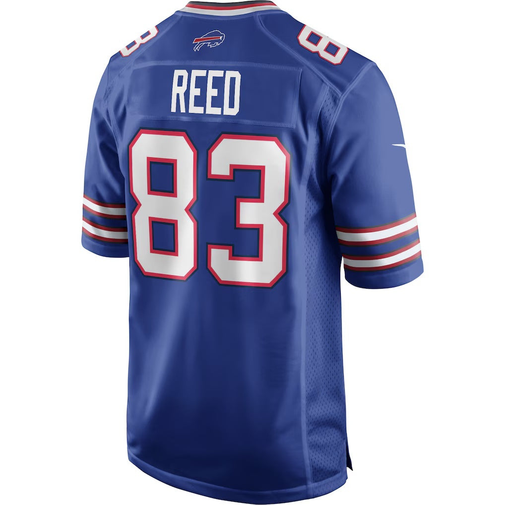 B.Bills #83 Andre Reed Royal MIKSHPS Game Retired Player Jersey