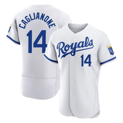 Kansas City Royals #14 Jac Caglianone Player White MIKSHPS Limited Elite Home Game Stitched Jerseys