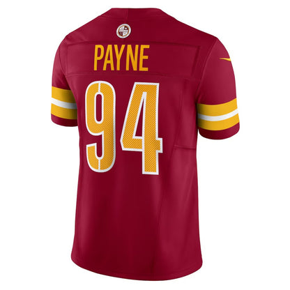 W.Commanders #94 Daron Payne Burgundy MIKSHPS Vapor F.U.S.E. Limited Jersey