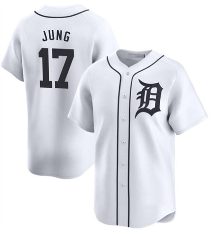 Detroit Tigers #17 Jace Jung White MIKSHPS 2024 Home Limited Stitched Jersey