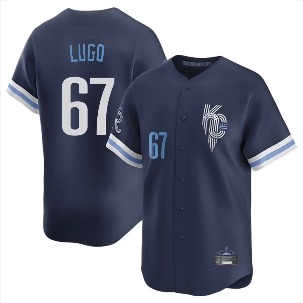 Kansas City Royals #67 Seth Lugo Player Navy MIKSHPS City Connect Limited Home Stitched Jerseys