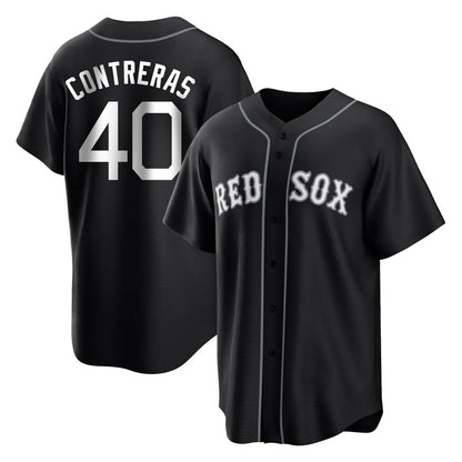 Boston Red Sox #40 Willson Contreras Player Black MIKSHPS Home Game Stitched Jerseys