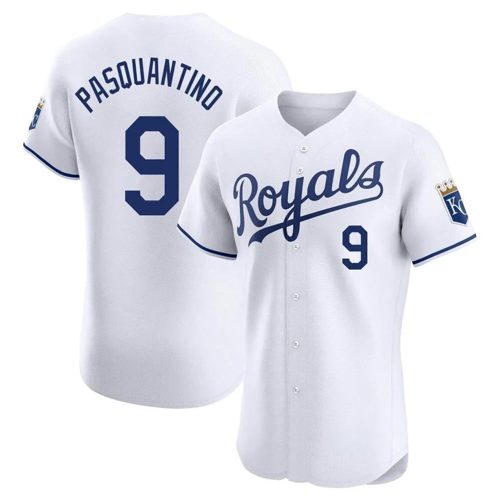 Kansas City Royals #9 Vinnie Pasquantino Player White MIKSHPS Alt Limited Elite Home Stitched Jerseys