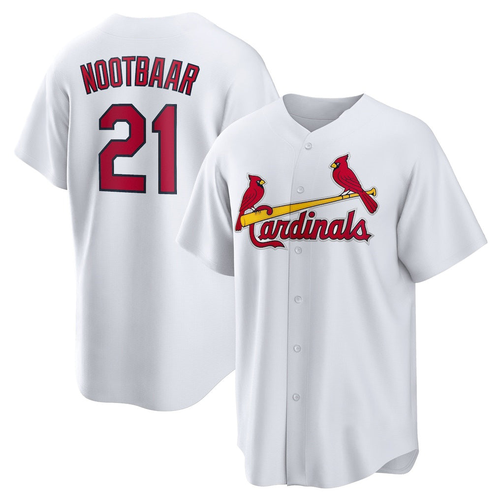 St. Louis Cardinals #21 Lars Nootbaar White MIKSHPS Home Replica Jersey