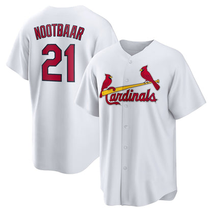 St. Louis Cardinals #21 Lars Nootbaar White MIKSHPS Home Replica Jersey