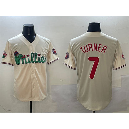 Philadelphia Phillies #7 Trea Turner Cream MIKSHPS Phanatic Limited Stitched Jersey