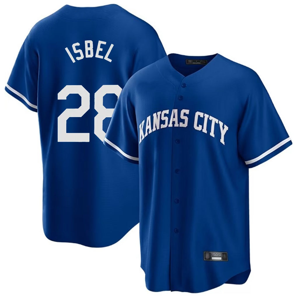 Kansas City Royals #28 Kyle Isbel Player Royal MIKSHPS Game Home Stitched Jerseys