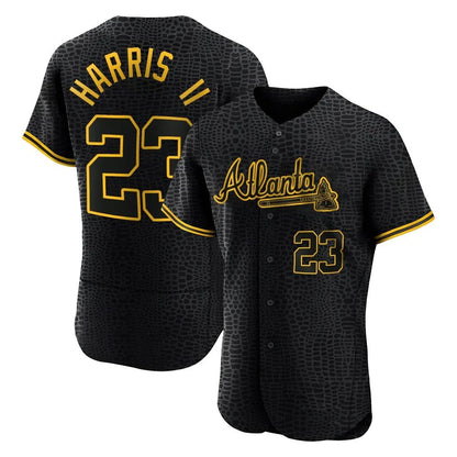 Atlanta Braves #23 Michael Harris II Player Black MIKSHPS Snake Skin City Limited Elite Home Game Stitched Jerseys