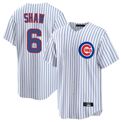 Chicago Cubs #6 Matt Shaw Player White MIKSHPS Game Home Stitched Jerseys