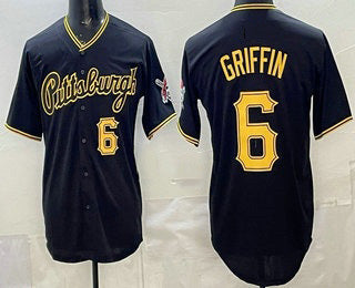 Pittsburgh Pirates #6 Konnor Griffin Black MIKSHPS Alternate Limited Jersey