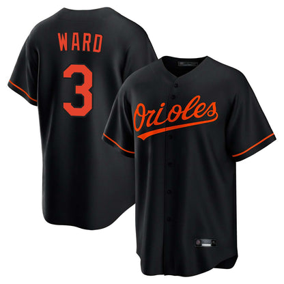 Baltimore Orioles #3 Taylor Ward Player Black MIKSHPS Home Game Stitched Jerseys