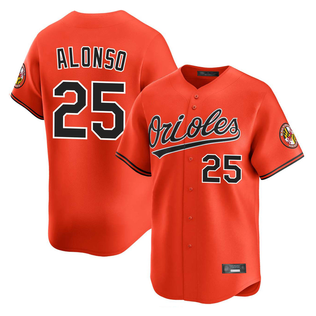 Baltimore Orioles #25 Pete Alonso Player Orange MIKSHPS Limited Home Game Stitched Jerseys