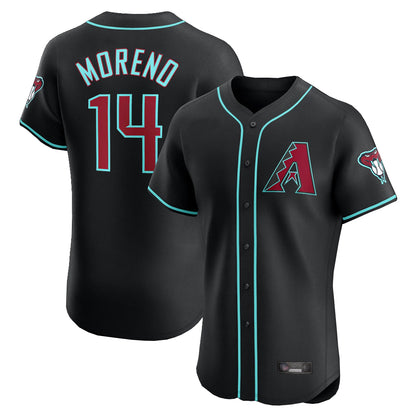 Arizona Diamondbacks #14 Gabriel Moreno Player Black MIKSHPS Limited Elite Home Game Stitched Jerseys