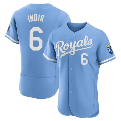 Kansas City Royals #6 Jonathan India Player Light Blue MIKSHPS Alt Limited Elite Home Stitched Jerseys