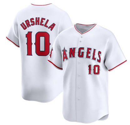 Los Angeles Angels #10 Gio Urshela White MIKSHPS Home Limited Stitched Jersey