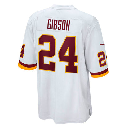 W.Football Team #24 Antonio Gibson White MIKSHPS Game Player Jersey