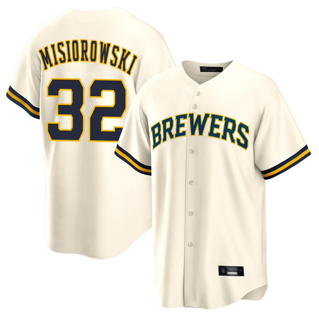 Milwaukee Brewers #32 Jacob Misiorowski Player Cream MIKSHPS Home Game Stitched Jerseys