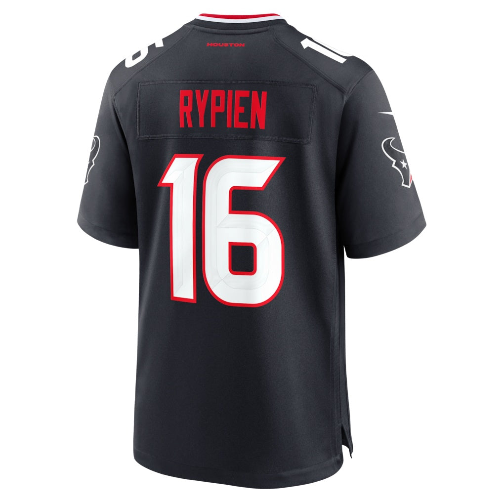 H.Texans #16 Brett Rypien Navy Team Game Jersey MIKSHPS