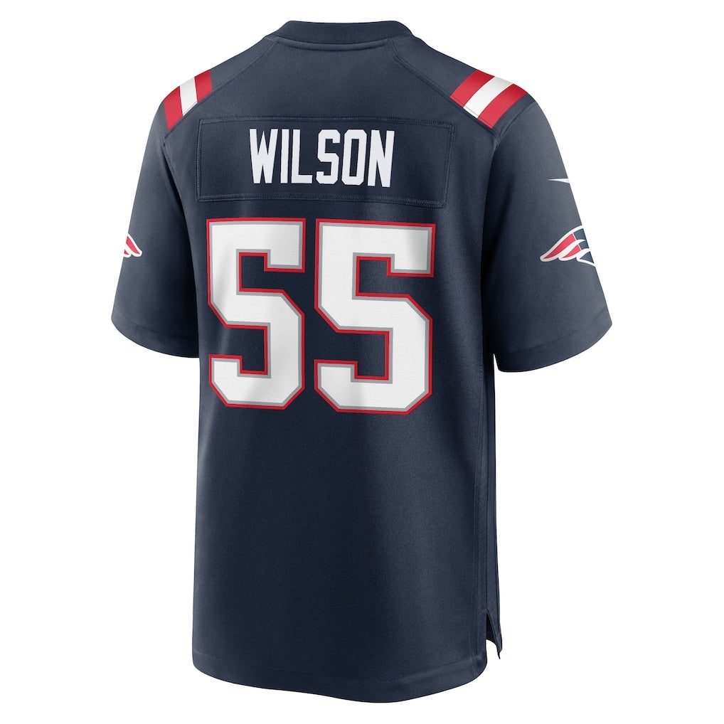 NE.Patriots #55 Jared Wilson Navy Team Game Jersey MIKSHPS