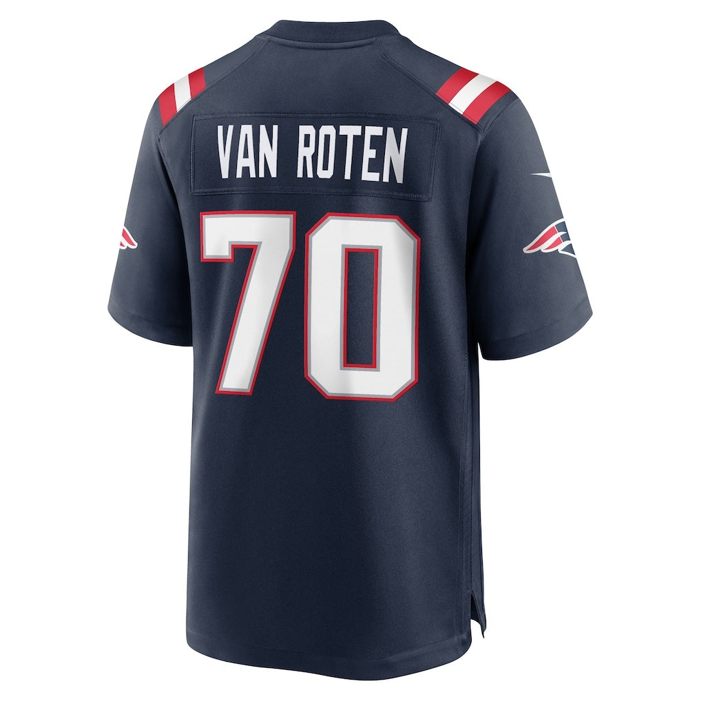 NE.Patriots #70 Greg Van Roten Navy Team Game Jersey MIKSHPS