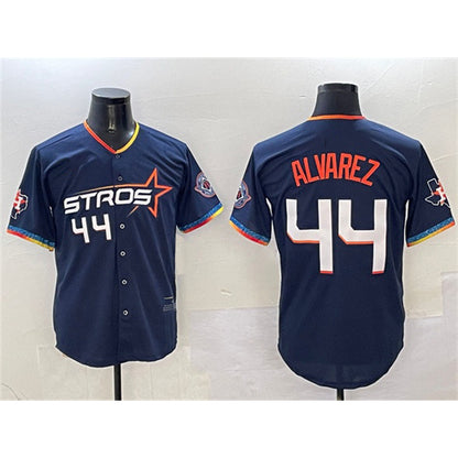 Houston Astros #44 Yordan Alvarez Navy MIKSHPS 2025 City Connect With Texas Patch Limited Stitched Jersey