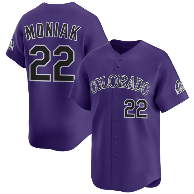 Colorado Rockies #22 Mickey Moniak Purple MIKSHPS Limited Stitched Jersey