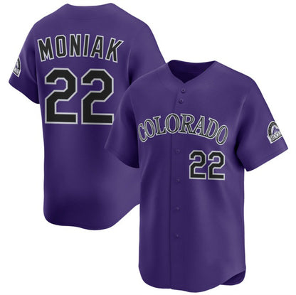 Colorado Rockies #22 Mickey Moniak Purple MIKSHPS Limited Stitched Jersey