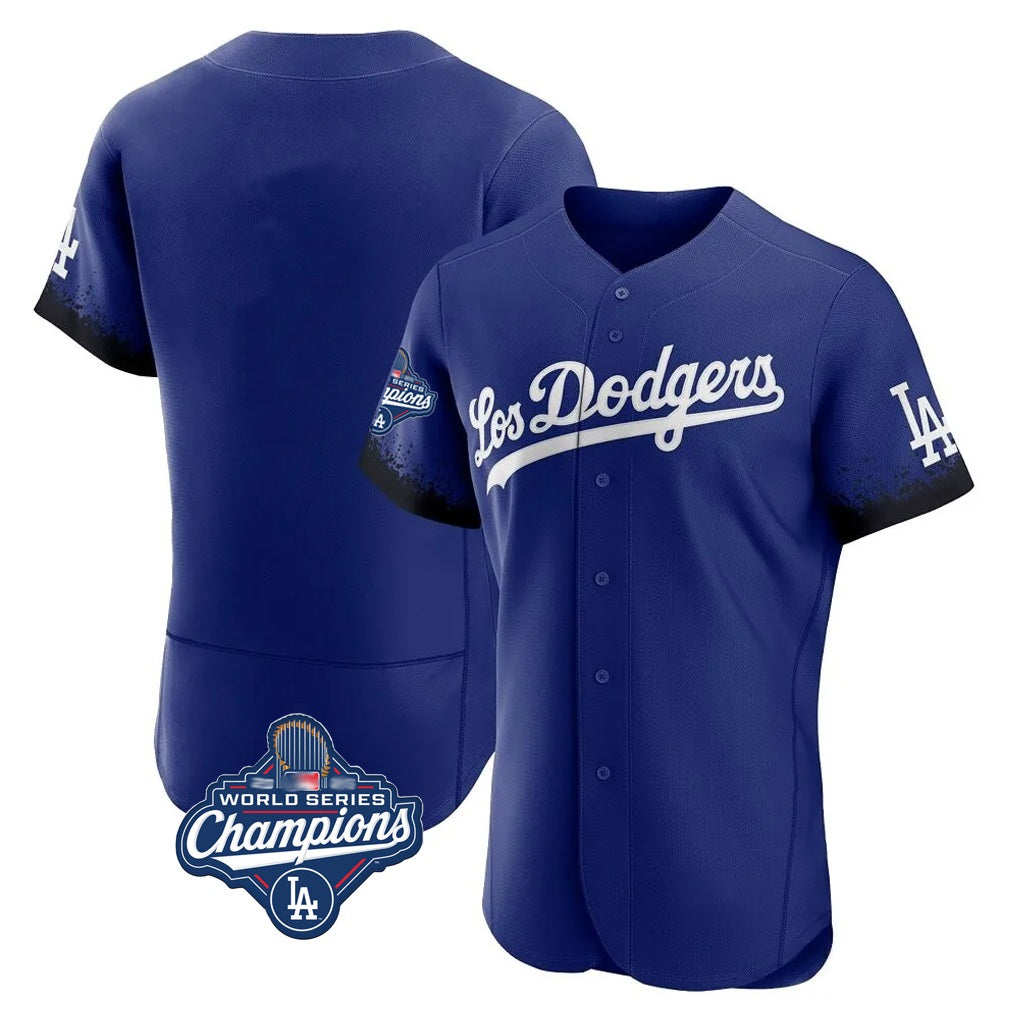 Los Angeles Dodgers Blank Player Royal MIKSHPS City Connect Elite Home World Series Meet Stitched Jerseys