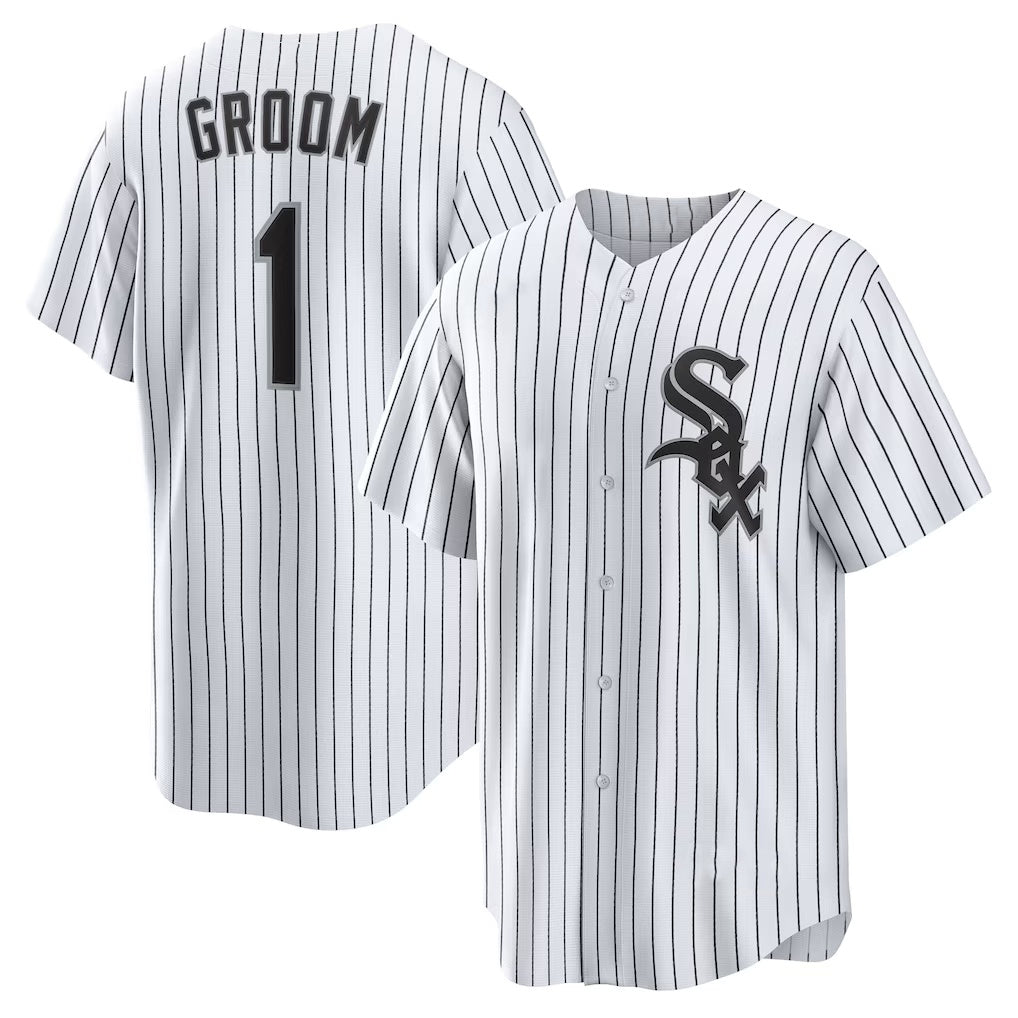 Chicago White Sox White MIKSHPS #1 Groom Home Replica Jersey