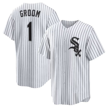 Chicago White Sox White MIKSHPS #1 Groom Home Replica Jersey