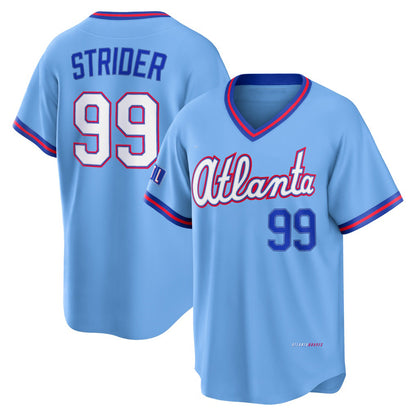 Atlanta Braves #99 Spencer Strider Powder Blue MIKSHPS 2026 City Connect Stadium Jersey