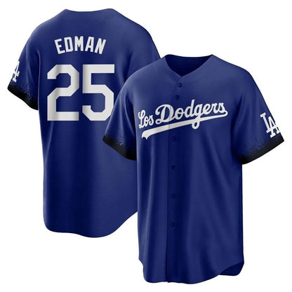 Los Angeles Dodgers #25 Tommy Edman Player Royal MIKSHPS City Connect Home Game Stitched Jerseys