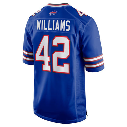 B.Bills #42 Dorian Williams Royal MIKSHPS Home Game Jersey
