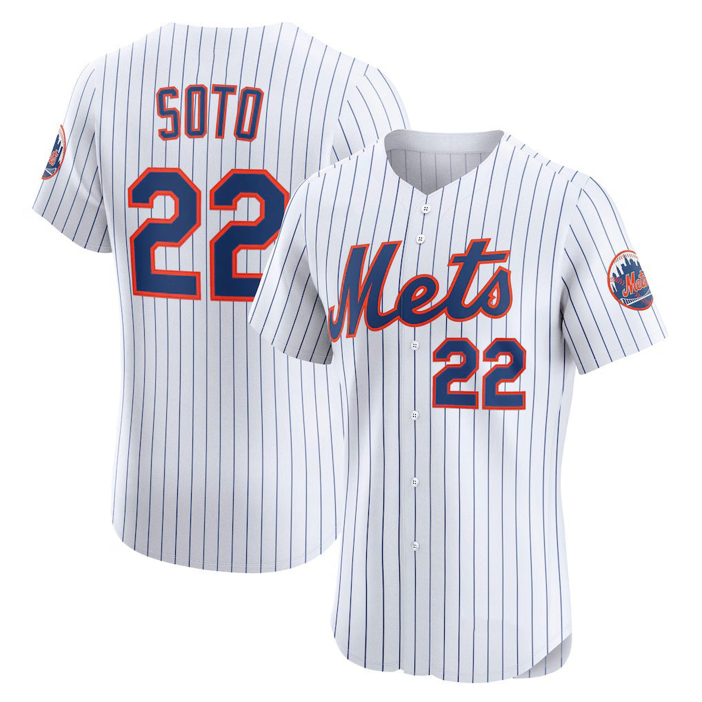 New York Mets #22 Juan Soto White MIKSHPS Home Elite Jersey