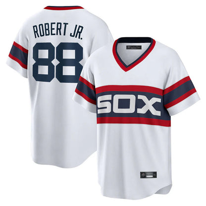 Chicago White Sox #88 Luis Robert Jr Player White MIKSHPS T-shirt Home Game Stitched Jerseys
