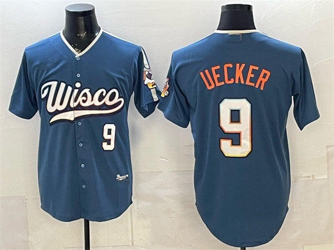 Milwaukee Brewers #9 Bob Uecker Mineral Blue MIKSHPS 2026 City Connect Stadium Stitched Jersey
