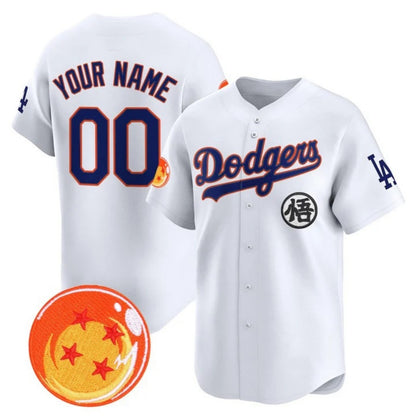 Custom Los Angeles Dodgers x Dragon Ball White MIKSHPS Vapor Premier Limited Jersey - Stitched