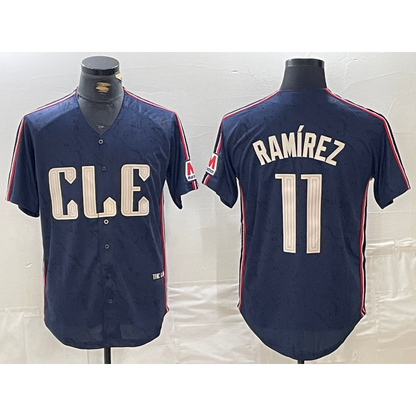 Cleveland Guardians #11 Jose Ramirez Navy MIKSHPS 2024 City Connect Limited Stitched Jersey
