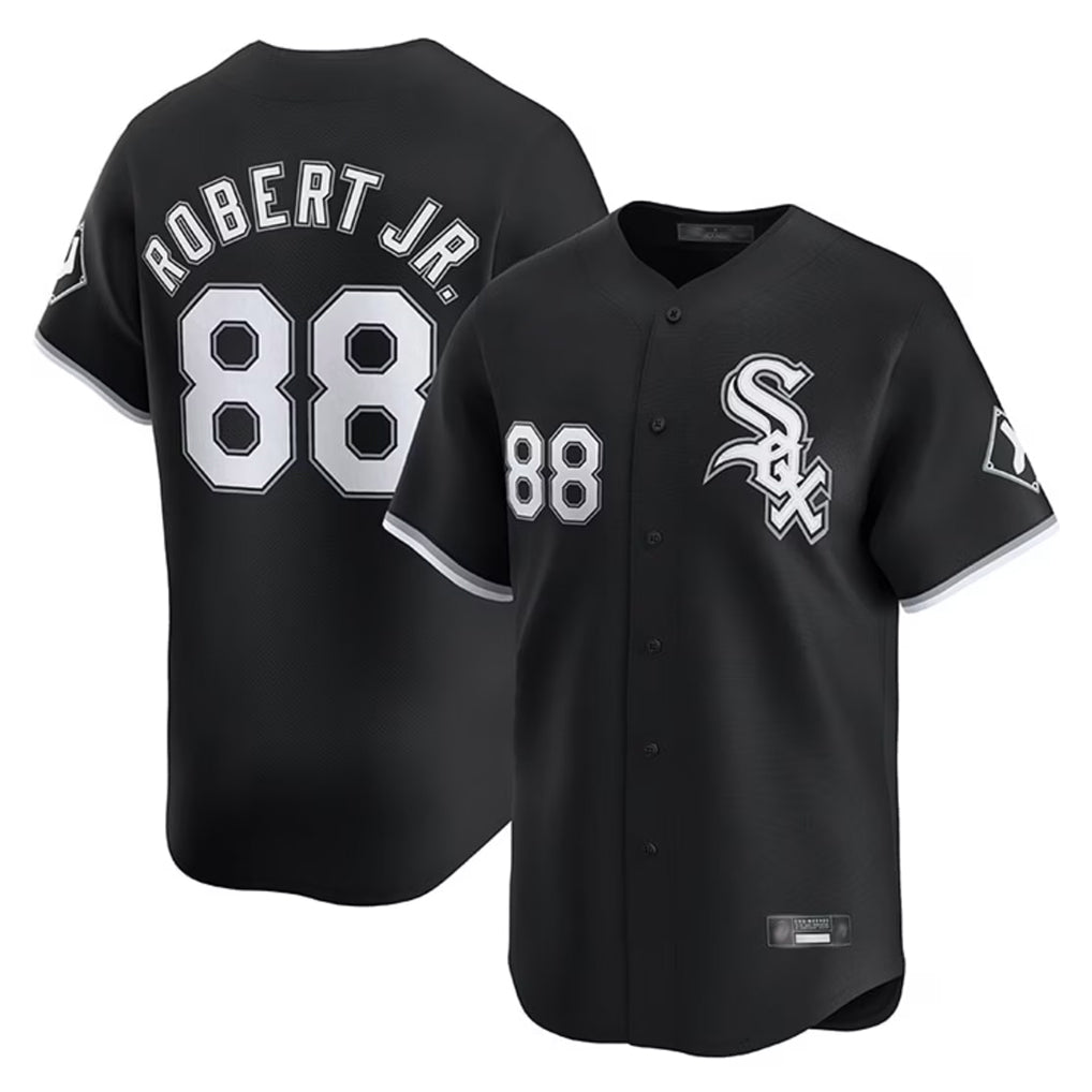 Chicago White Sox #88 Luis Robert Jr Player Black MIKSHPS Limited Home Stitched Jerseys